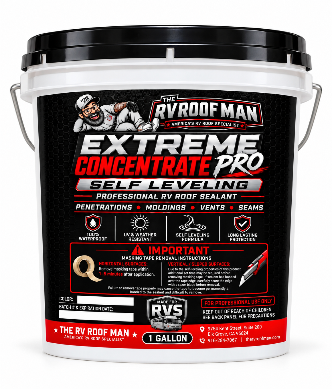 1 gallon Forever Extreme Concentrate Pro self leveling professional RV roof sealant