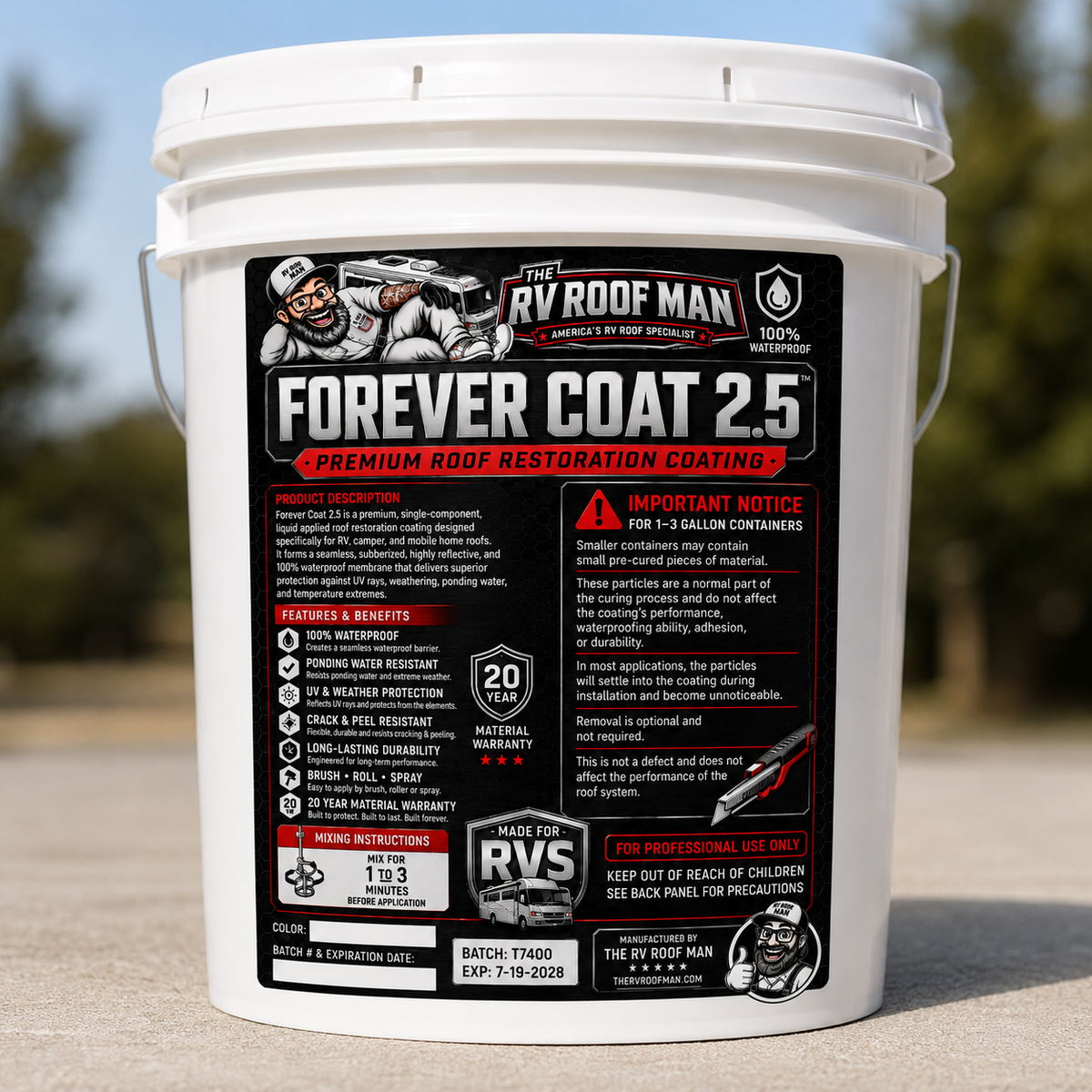 5 gallon Forever RV Coat 2.5: Professional High-Build Polymer